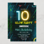 Invitation à la fête du 10e anniversaire Glow (Devant / Derrière)