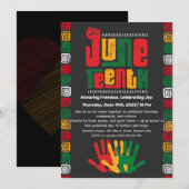 Invitation à la fête du 11° juin - Liberté et joie (Devant / Derrière)