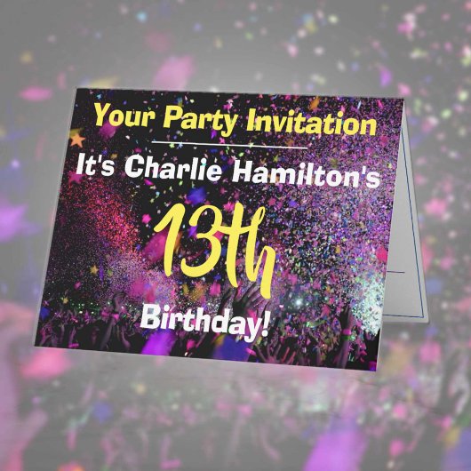 Invitation à la fête du 13e anniversaire