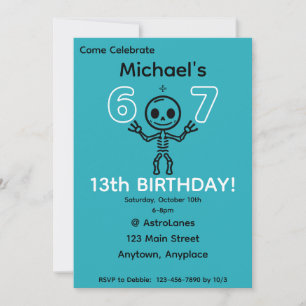 Invitation à la fête du 13e anniversaire 6 7