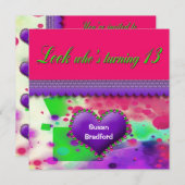 Invitation à la fête du 13e anniversaire - Fille (Devant / Derrière)