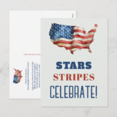 Invitation à la fête du 14 juillet (Devant / Derrière)