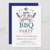 Invitation à la fête du 14 juillet avec barbecue e (Devant / Derrière)