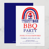 Invitation à la fête du 14 juillet avec barbecue e (Devant / Derrière)
