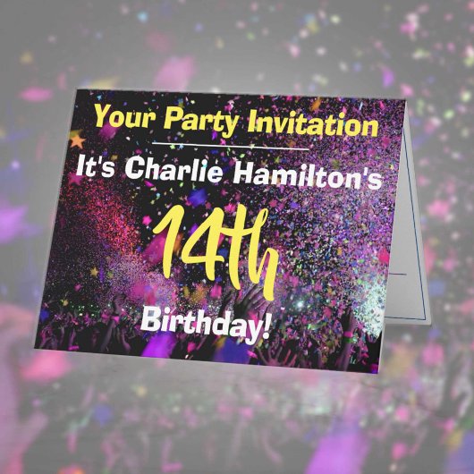 Invitation à la fête du 14e anniversaire