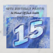 Invitation à la fête du 15e anniversaire (Devant / Derrière)
