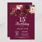 Invitation à la fête du 15e anniversaire de la flo (Devant / Derrière)