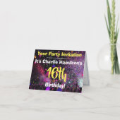 Invitation à la fête du 16e anniversaire (Devant)