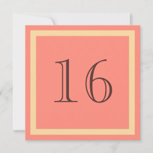 Invitation à la fête du 16e anniversaire - Coral S