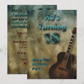 Invitation à la fête du 18e anniversaire - Brown/T (Devant / Derrière)