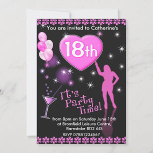 Invitation à la fête du 18e anniversaire - Cocktai