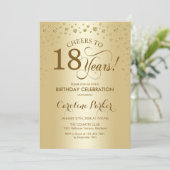 Invitation à la fête du 18e anniversaire - Or (Debout devant)