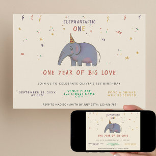 Invitation à la fête du 1er anniversaire de bébé