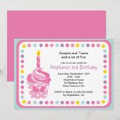 Invitation à la fête du 1er anniversaire des fille (Devant / Derrière)