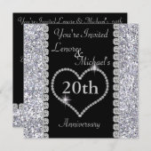 Invitation à la fête du 20e anniversaire (Devant / Derrière)