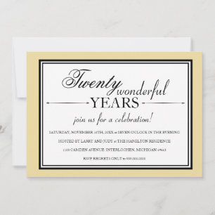 Invitation à la fête du 20e anniversaire