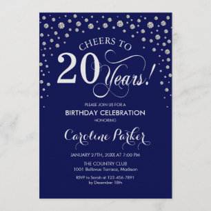 Invitation à la fête du 20e anniversaire - Silver