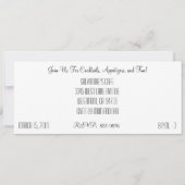 Invitation à la fête du 21e anniversaire (Dos)