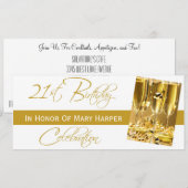 Invitation à la fête du 21e anniversaire (Devant / Derrière)