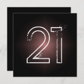 Invitation à la fête du 21e anniversaire (Devant / Derrière)