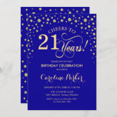 Invitation à la fête du 21e anniversaire - Gold Ro (Devant / Derrière)