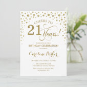 Invitation à la fête du 21e anniversaire - Gold Wh (Debout devant)