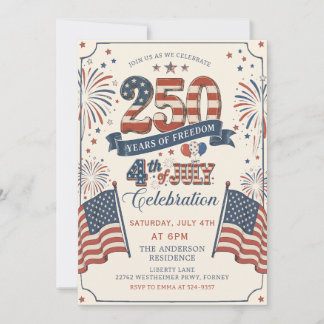 Invitation à la fête du 250e anniversaire de l'Amé