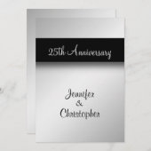 Invitation à la fête du 25e anniversaire (Devant / Derrière)