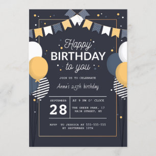 Invitation à la fête du 25e anniversaire avec lett