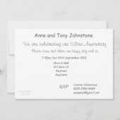 Invitation à la fête du 25e anniversaire - Calla L (Dos)