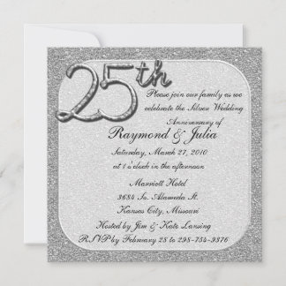 Invitation à la fête du 25e anniversaire d'argent