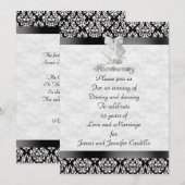 Invitation à la fête du 25e anniversaire noir et b (Devant / Derrière)