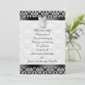 Invitation à la fête du 25e anniversaire noir et b (Debout devant)