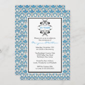 Invitation à la fête du 25e anniversaire Turquoise (Devant / Derrière)