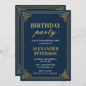 Invitation à la fête du 2e anniversaire Chic Navy (Devant / Derrière)