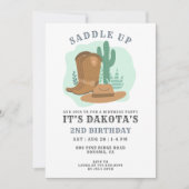 Invitation à la fête du 2e anniversaire de Cowboy (Devant)