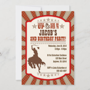 Invitation à la fête du 2e anniversaire de Cowboy