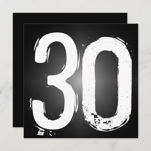 Invitation à la fête du 30e anniversaire (Devant / Derrière)