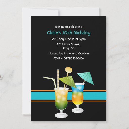 Invitation à la fête du 30e anniversaire (Devant)