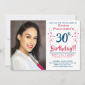 Invitation à la fête du 30e anniversaire avec phot (Devant)