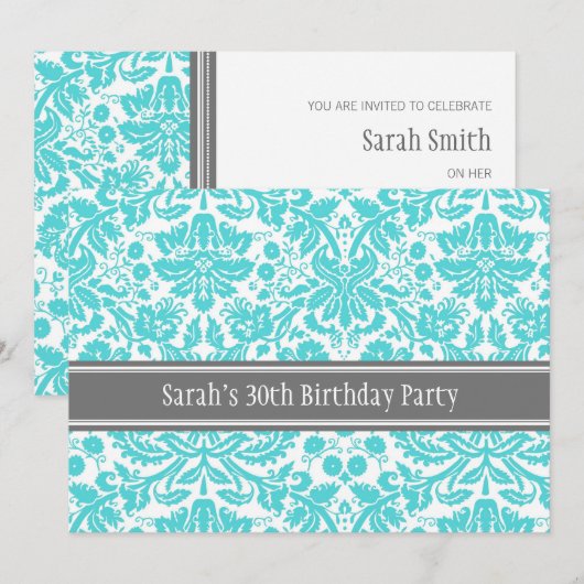 Invitation à la fête du 30e anniversaire d'Aqua Gr (Devant / Derrière)