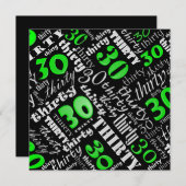 Invitation à la fête du 30e anniversaire de Green (Devant / Derrière)