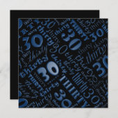 Invitation à la fête du 30e anniversaire de l'Cool (Devant / Derrière)