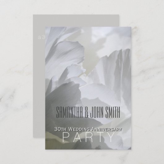 Invitation à la fête du 30e anniversaire de mariag (Devant / Derrière)