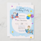 Invitation à la fête du 3e anniversaire (Devant)