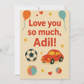 Invitation à la fête du 3e anniversaire d'Adil - E (Dos)