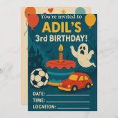 Invitation à la fête du 3e anniversaire d'Adil - E (Devant / Derrière)