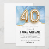 Invitation à la fête du 40e anniversaire (Devant / Derrière)