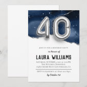 Invitation à la fête du 40e anniversaire (Devant / Derrière)