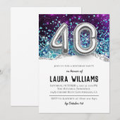 Invitation à la fête du 40e anniversaire (Devant / Derrière)